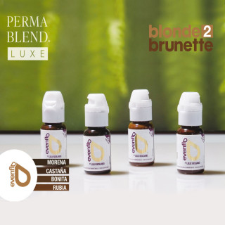 Pigment pour Maquillage PERMA BLEND LUXE EVENFLO - Blonde 2 Brunette 4x14ml
