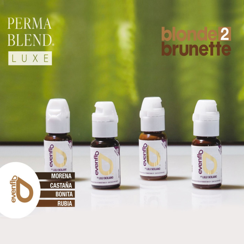 Pigment pour Maquillage PERMA BLEND LUXE EVENFLO - Blonde 2 Brunette 4x14ml