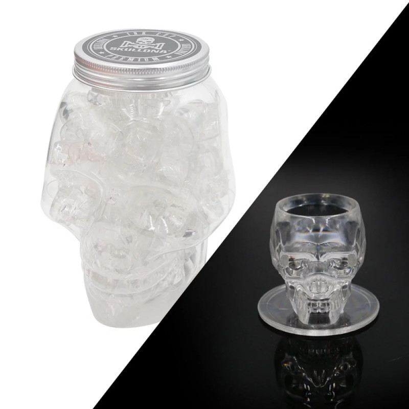 Caps Plastique dur Tête de mort 22x25mm lot de 60 pcs | SKULLDNA