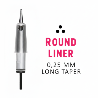 Aiguilles Round Liner 1/4 de Tour à membrane Ø 0,25  mm Long Taper | Inov'M