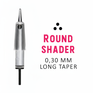 Aiguilles Round Shader 1/4 de Tour à membrane Long Taper |Inov'M