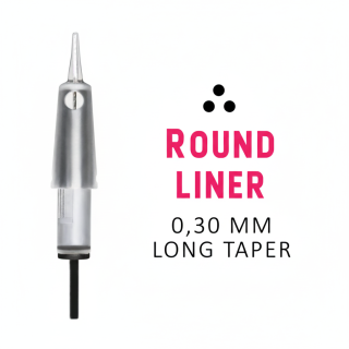 Aiguilles Round Liner 1/4 de Tour à membrane Ø 0,30 Long Taper | Inov'M