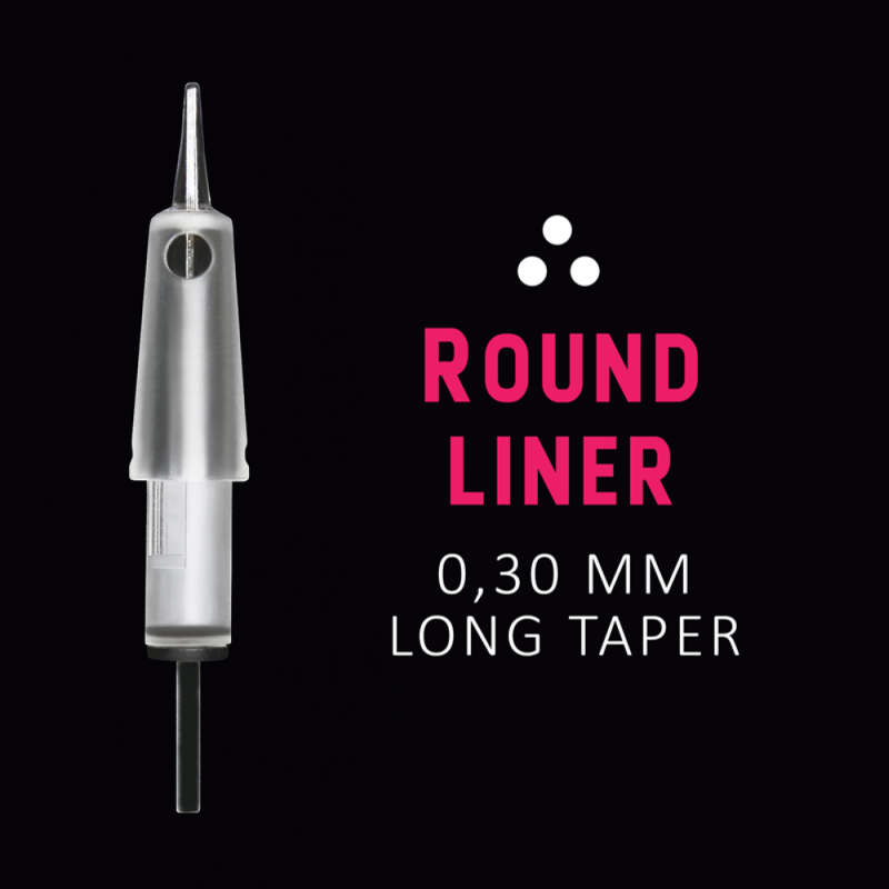 Aiguilles Round Liner 1/4 de Tour à membrane Ø 0,30 Long Taper | Inov'M