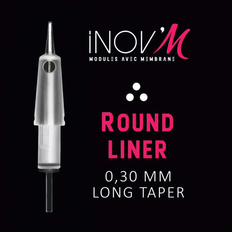 Aiguilles Round Liner 1/4 de Tour à membrane Ø 0,30 Long Taper | Inov'M