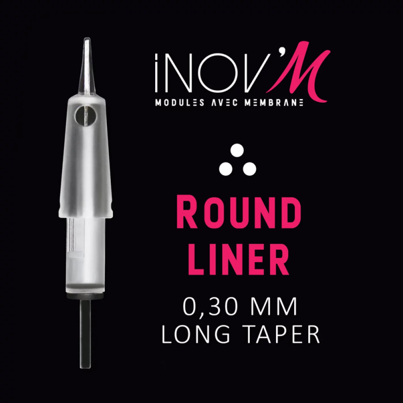 Aiguilles Round Liner 1/4 de Tour à membrane Ø 0,30 Long Taper | Inov'M
