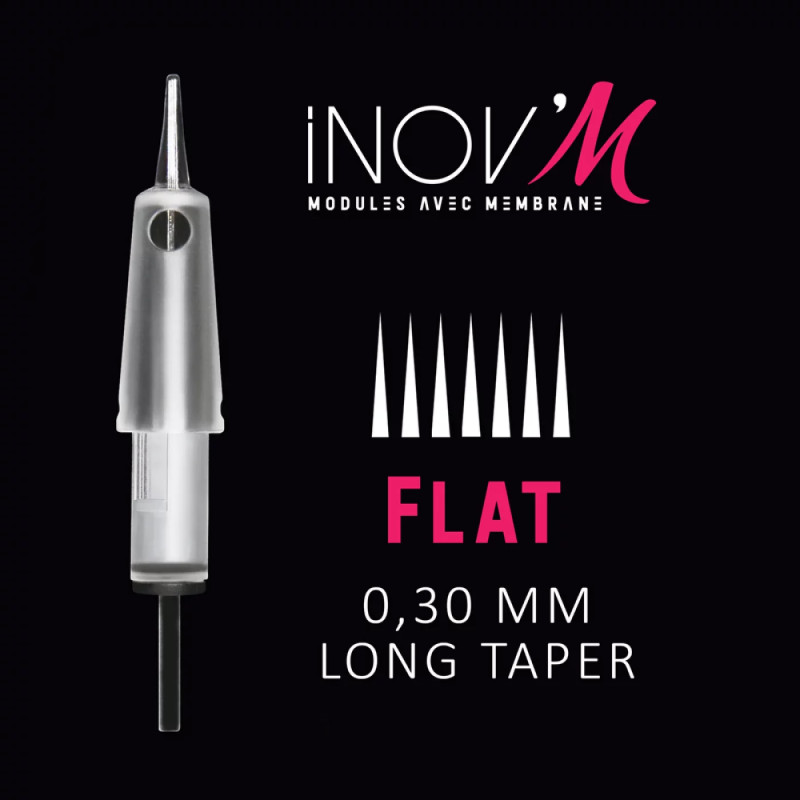 Aiguilles Flat 1/4 de Tour à membrane Ø 0,30 Long Taper |Inov'M