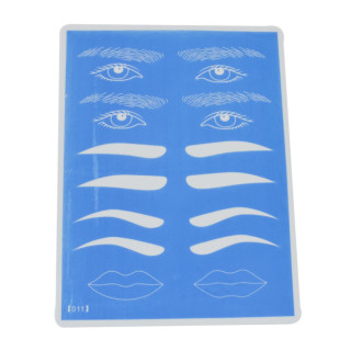 Peau synthétique bleue dessin sourcils et bouches | Inovel