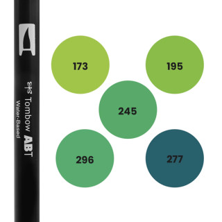 Feutres de couleur vert à l'Unité ou en Pochette | Tombow