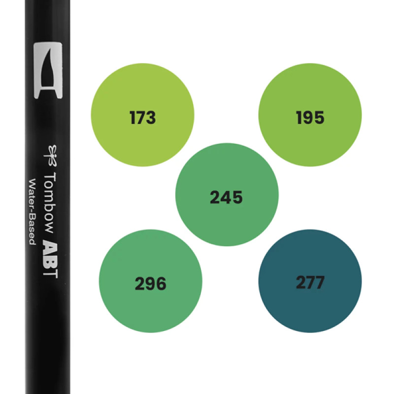 Feutres de couleur vert à l'Unité ou en Pochette | Tombow