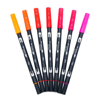 Feutres de couleurs rouge à orange à l'Unité ou en Pochette | Tombow