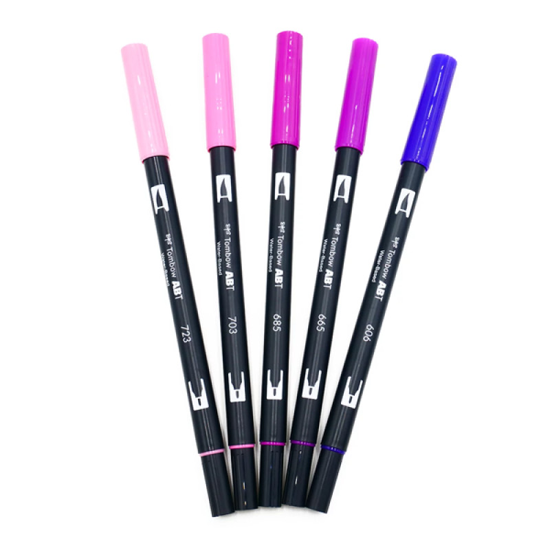 Feutres de couleurs rose à violet à l'Unité ou en Pochette | Tombow