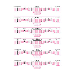Règles de tracé adhésives pour les sourcils | Inovel