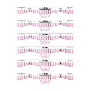 Règles de tracé adhésives pour les sourcils | Inovel