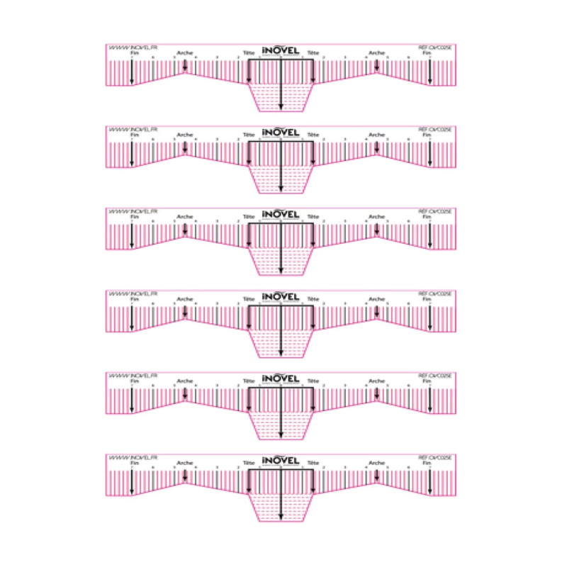 Règles de tracé adhésives pour les sourcils | Inovel