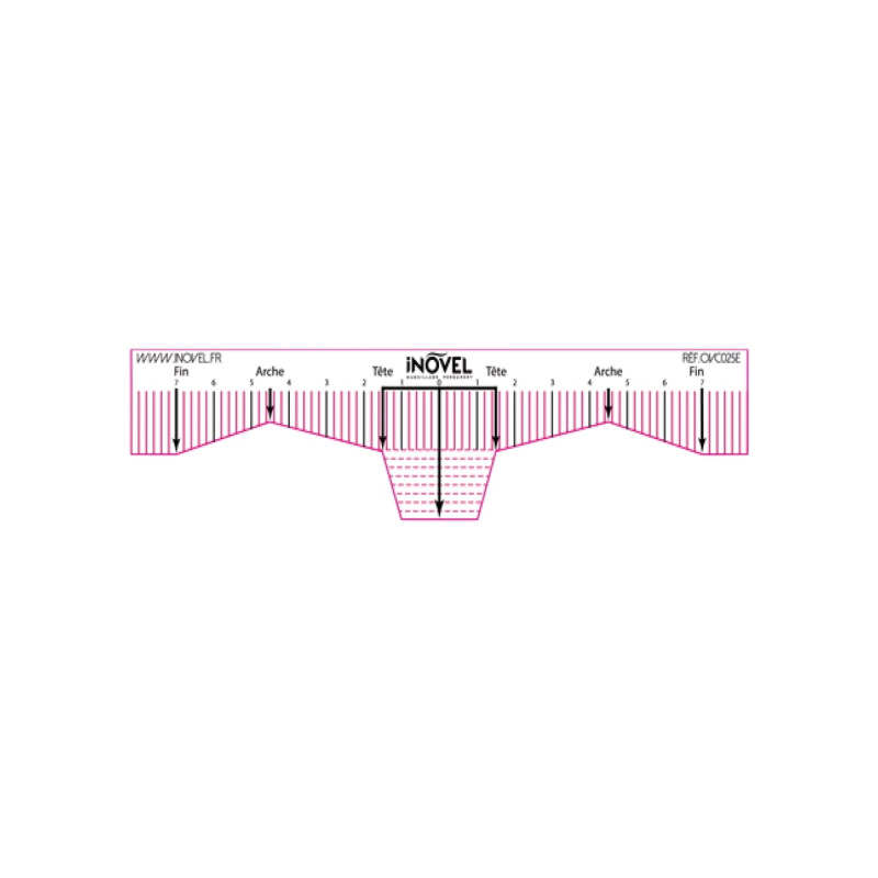 Règles de tracé adhésives pour les sourcils | Inovel