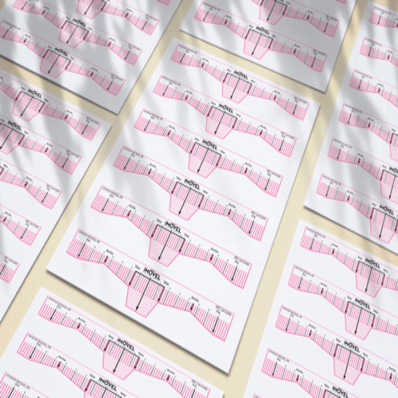 Règles de tracé adhésives pour les sourcils | Inovel