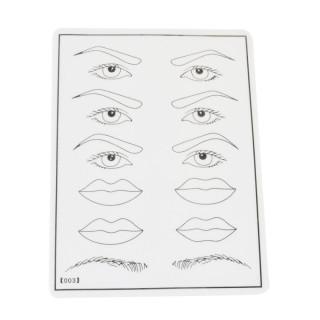 Peau synthétique blanche dessin sourcils et bouches | Inovel