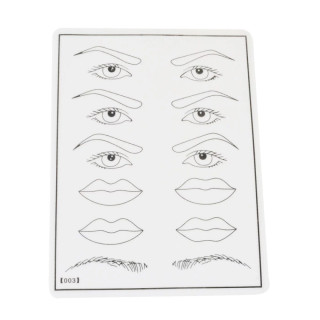 Peau synthétique blanche dessin sourcils et bouches | Inovel
