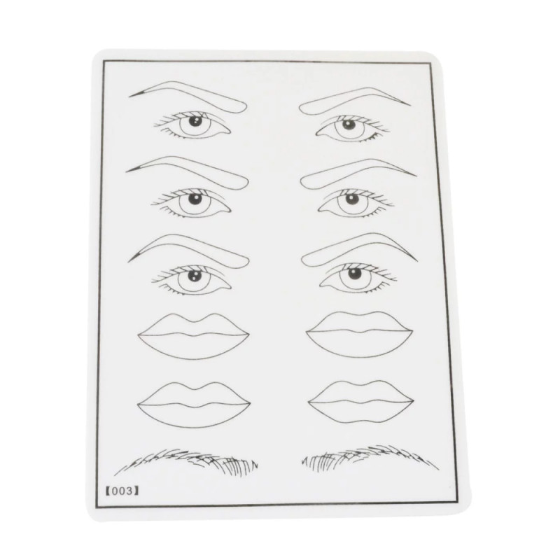 Peau synthétique blanche dessin sourcils et bouches | Inovel