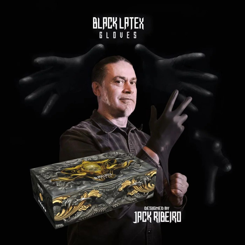 Gants latex noirs 6.2 g By Jack Ribeiro | Itc