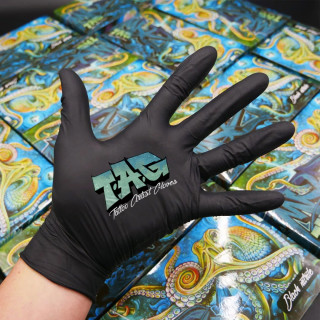 Gants nitrile noirs Tag - non poudrés | Itc