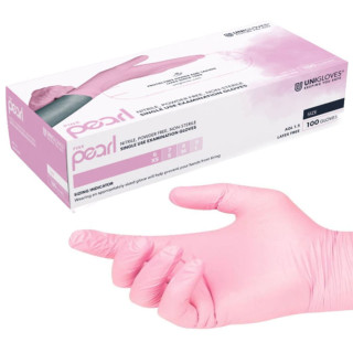 Gants nitrile Rose PEARL- non poudrés | Unigloves