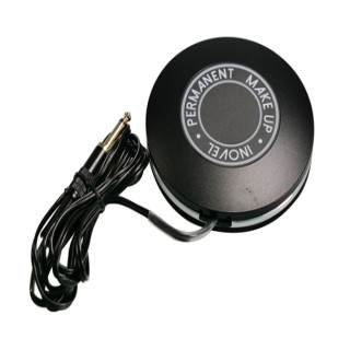 Pédale Aluminium Ronde Noire avec Câble 2 m Jack 6,35mm | Inovel