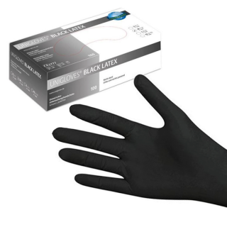 Gants latex noirs - non poudrés | Unigloves