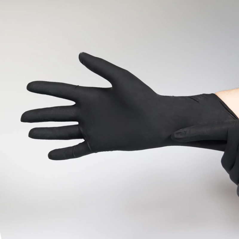 Gants latex noirs - non poudrés | Unigloves