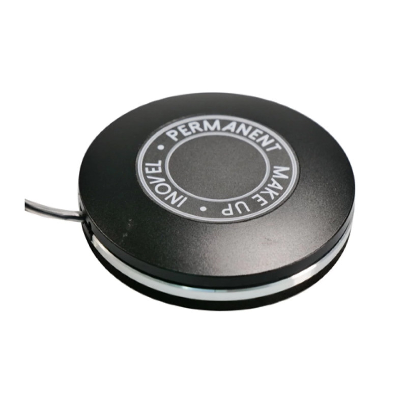 Pédale Aluminium Ronde Noire avec Câble 2 m Jack 6,35mm | Inovel