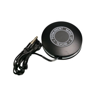 Pédale Aluminium Ronde Noire avec Câble 2 m Jack 6,35mm | Inovel