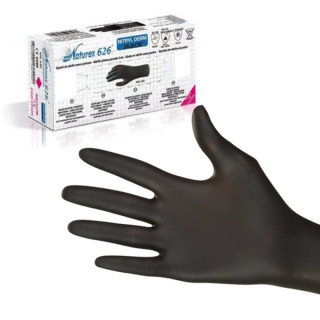 Gants nitrile noirs - non poudrés | Naturex