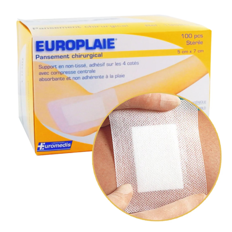 Boîte de 100 Pansements chirugicals Stériles  | Europlaie