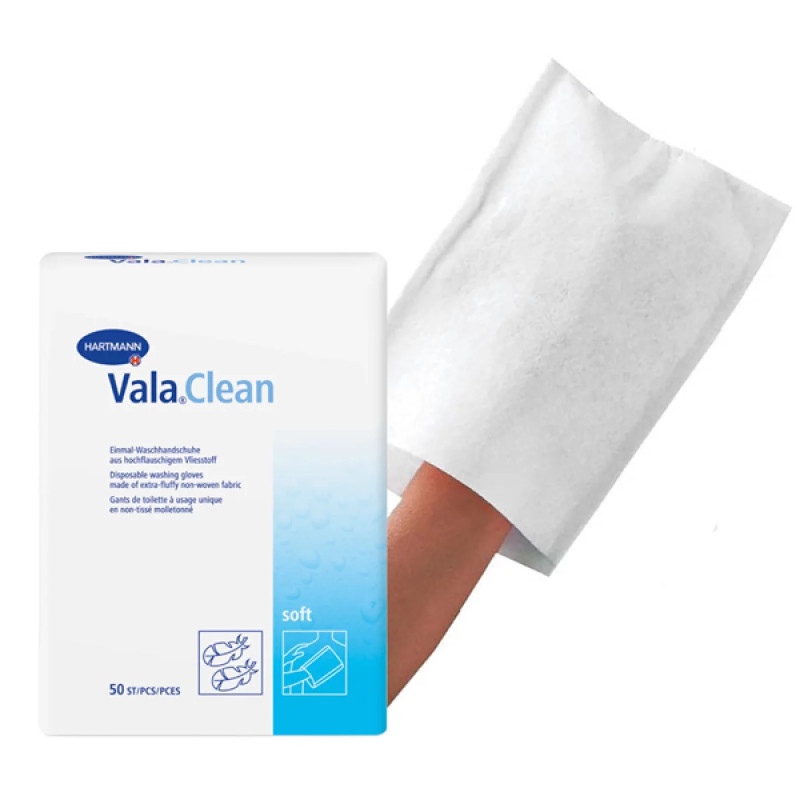 Sachet de gants de toilette à usage unique | ValaClean par Hartmann