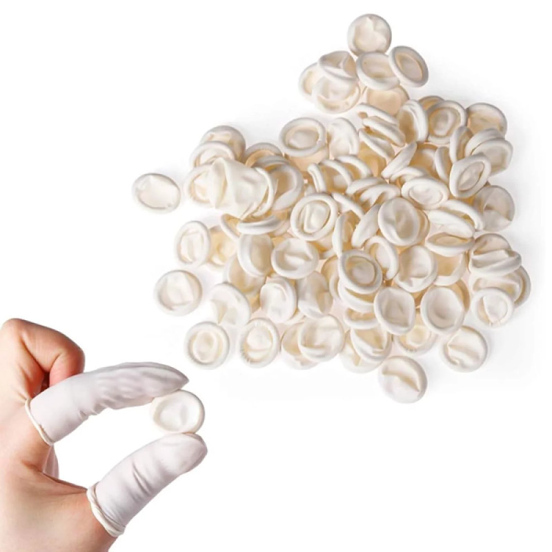 Doigtiers latex blancs