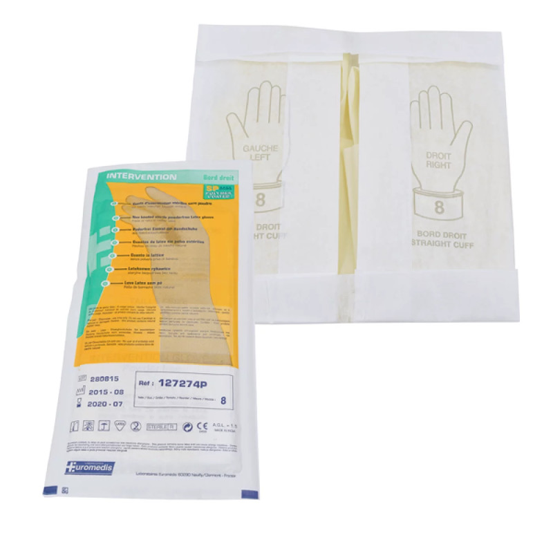 Gants latex stériles blancs - non poudrés | Euromedis