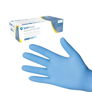 Gants nitrile bleus - non poudrés | SafeTouch
