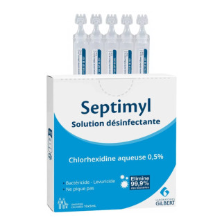 Lot de 10 doses de Solution Désinfectante Septimyl | Gilbert