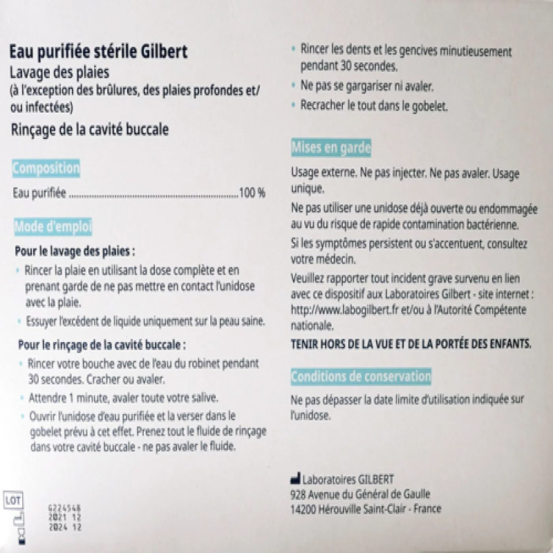 Eau Purifiée | Gilbert