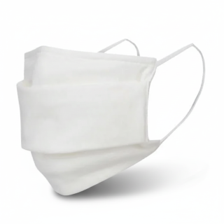Masque d'hygiène en tissu Lavable 3 plis - Blanc