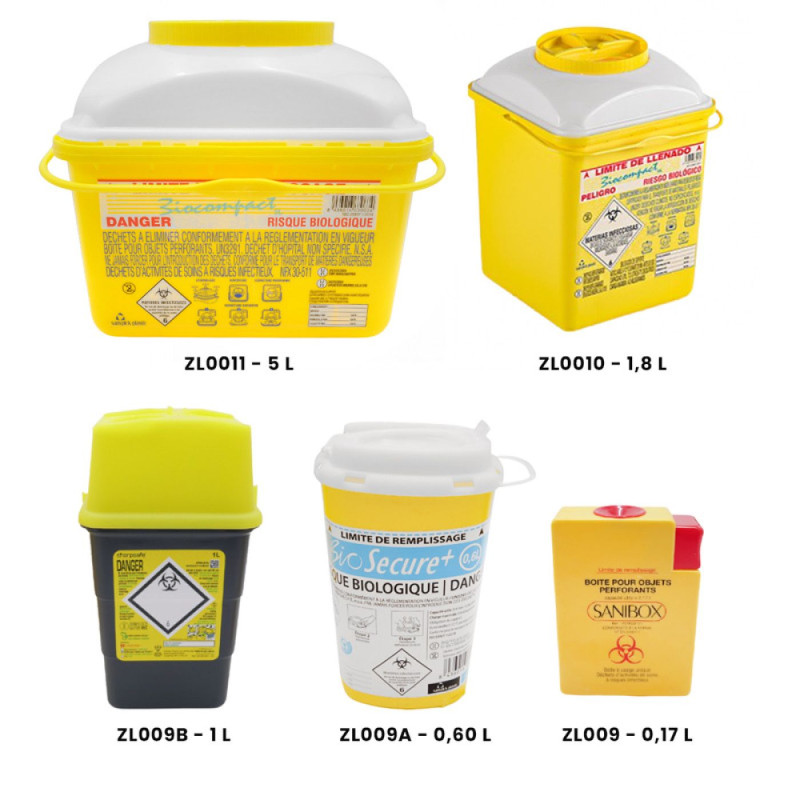 Boîte récupératrice DASRI pour déchets contaminés