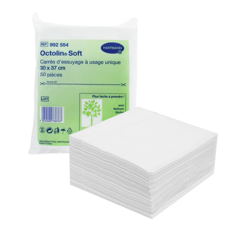 Sachet de carrés d'essuyage | Octolin Soft par Hartmann