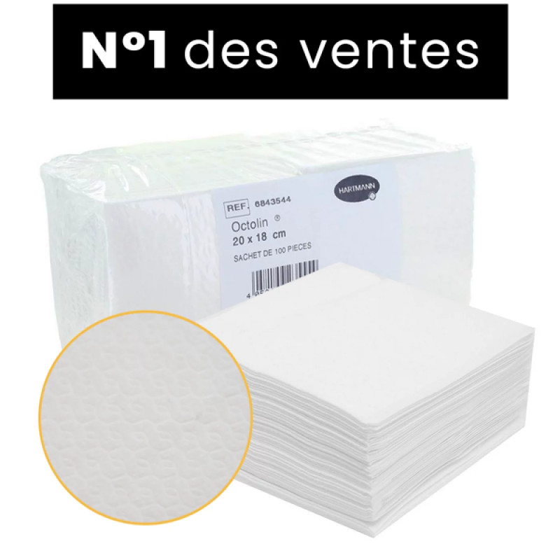Carrés d'essuyage non tissé d'Octolin par 100 pcs | Hartmann