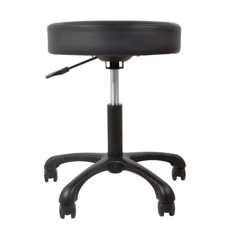 Tabouret assise ronde et pieds aluminium
