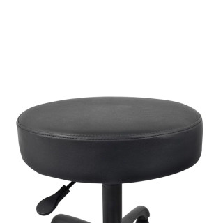 Tabouret assise ronde et pieds aluminium