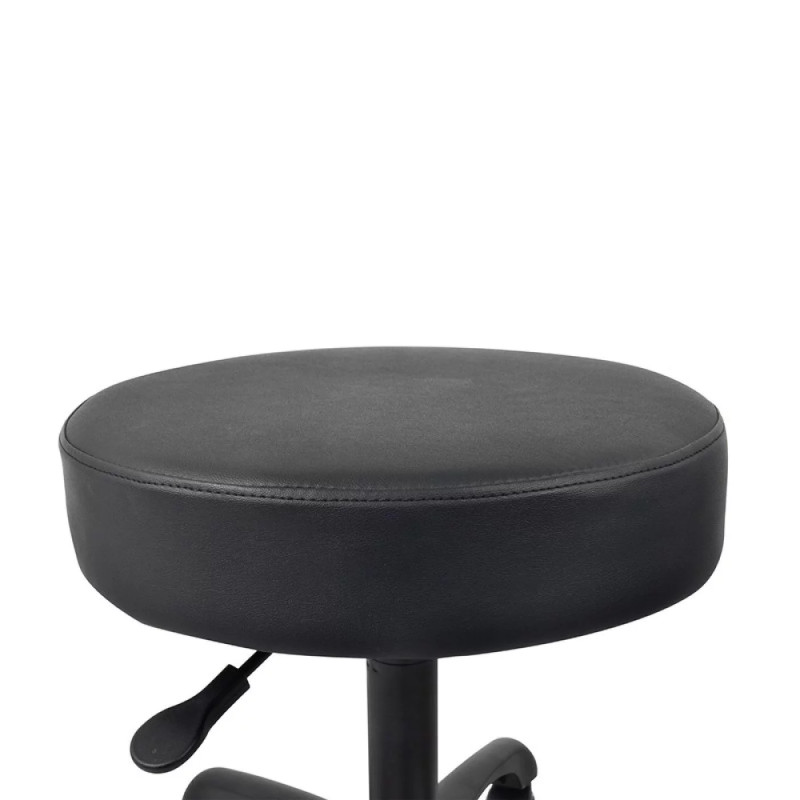 Tabouret assise ronde et pieds aluminium