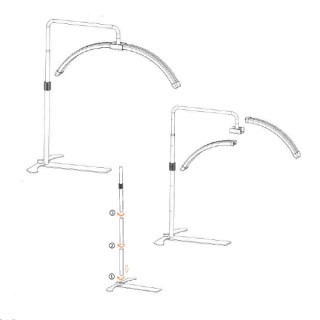 Lampe LED demi cercle 3 teintes