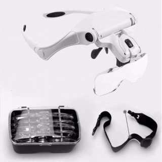 Lunettes-loupe avec éclairage LED livrées sans pile