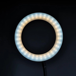 Lampe circulaire 64 leds sur pince & support smartphone SLR-16 BC | DÖRR