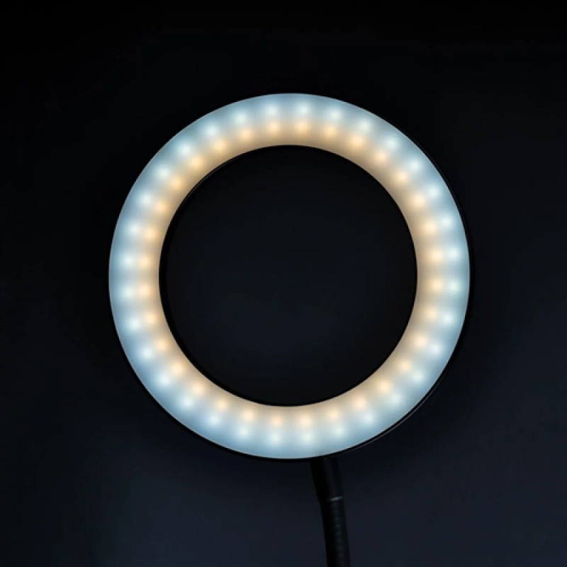 Lampe circulaire 64 leds sur pince & support smartphone SLR-16 BC | DÖRR